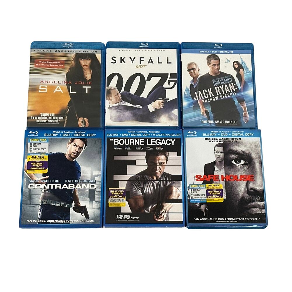 Spy & Intelligence Action Blu-ray DVD Movie Lot (6 movies)